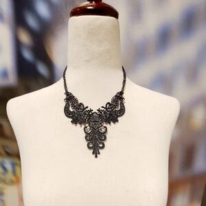 Black Lace Style  Necklace